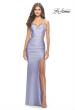 Picture of: Neon Prom Dress with Side Cutouts and Open Tie Back in Light Periiwnkle, Style: 31400, Main Picture