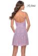 Picture of: Short Modern Skater Dress in Bright Colors in Light Periwinkle, Style: 31077, Back Picture