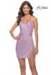 Picture of: Criss Cross Ruched Front with Side Cut Outs Mini in Light Periwinkle, Style: 30987, Detail Picture 1