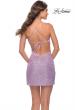 Picture of: Criss Cross Ruched Front with Side Cut Outs Mini in Light Periwinkle, Style: 30987, Detail Picture 2