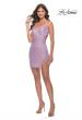 Picture of: Criss Cross Ruched Front with Side Cut Outs Mini in Light Periwinkle, Style: 30987, Detail Picture 6