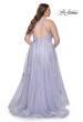 Picture of: Plus Size A-line Tulle Dress with Floral Detailing in Light Periwinkle, Style: 29021, Detail Picture 8