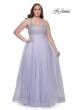 Picture of: A-Line Plus Size Prom Dress with Rhinestone Bodice in Light Periwinkle, Style: 31251, Detail Picture 16
