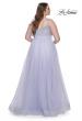 Picture of: A-Line Plus Size Prom Dress with Rhinestone Bodice in Light Periwinkle, Style: 31251, Detail Picture 17