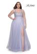 Picture of: A-Line Plus Size Prom Dress with Rhinestone Bodice in Light Periwinkle, Style: 31251, Detail Picture 3