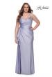 Picture of: Rhinestone Embellished Jersey Dress with Lace Illusion Back in Light Periwinkle, Style: 31309, Detail Picture 6