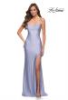 Picture of: Open Strappy Back Jersey Gown with Rhinestones in Light Periwinkle, Style 29899, Main Picture