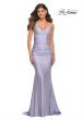 Picture of: Fitted Jersey Gown with Rhinestone Top in Light Periwinkle, Main Picture