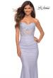 Picture of: Sweetheart Strapless Dress with Illusion Lace Bodice in Light Periwinkle, Main Picture