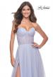 Picture of: Sweetheart Tulle and Rhinestone Prom Dress with Illusion Detail in Light Periwinkle, Style: 31997, Main Picture