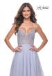Picture of: Beautiful Rhinestone Beaded Illusion Top Tulle Prom Dress in Light Periwinkle, Style: 32020, Main Picture