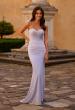 Picture of: Chic Ruched Prom Dress in Net Jersey in Light Periwinkle, Style 32383, Main Picture