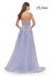 Picture of: Sweetheart Tulle Strapless Gown with Lace Applique in Light Periwinkle, Style: 31363, Detail Picture 8