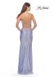 Picture of: Open Lace Up Back Long Gown with Lace Side Detail in Light Periwinkle, Style: 31365, Detail Picture 8