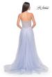 Picture of: Rhinestone A-Line Tulle Prom Dress with Illusion Bodice in Light Periwinkle, Style: 32146, Detail Picture 8