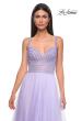 Picture of: Gorgeous Line Rhinestone Top Dress with A-line Tulle Skirt in Light Periwinkle, Style 32714, Detail Picture 8
