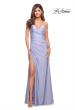 Picture of: Jersey Gown with Wrap Style Front and Rhinestones in Light Periwinkle, Style: 30465, Detail Picture 9