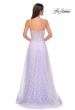 Picture of: Polka Dot Tulle Prom Dress with Sheer Corset Top in Light Periwinkle, Style 32716, Detail Picture 9