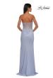 Picture of: Strapless Prom Dress with Ruching and Lace Detail Neckline and Back in Light Periwinkle, Style: 32981, Detail Picture 9