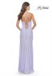 Picture of: Ruched Jersey Dress with Lace Up Back in Light Periwinkle, Style: 31572, Detail Picture 13
