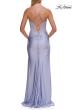 Picture of: Lace Corset Gown with High Slit and Lace-Up Back in Light Periwinkle, Style: 33505, Detail Picture 14