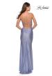 Picture of: Form Fitting Jersey Dress with Ruching and Strappy Back in Light Periwinkle, Style: 27501, Detail Picture 15