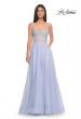 Picture of: Rhinestone A-Line Tulle Prom Dress with Illusion Bodice in Light Periwinkle, Style: 32146, Detail Picture 16