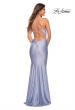 Picture of: Embellished Long Prom Dress with Criss Cross Front in Light Periwinkle, Back Picture