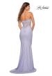 Picture of: Sweetheart Strapless Dress with Illusion Lace Bodice in Light Periwinkle, Back Picture
