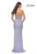 Picture of: Rhinestone Jersey Dress with Sheer Lace Back in Light Periwinkle, Style: 31341, Back Picture