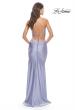 Picture of: Neon Prom Dress with Side Cutouts and Open Tie Back in Light Periwinkle, Style: 31400, Back Picture