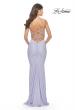 Picture of: Twist Front Cut Out Jersey Prom Dress in Bright Colors in Light Periwinkle, Style: 31435, Back Picture