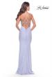 Picture of: Stunning Rhinestone Encrusted Bodice with Jersey Skirt in Light Periwinkle, Style: 31591, Back Picture