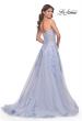 Picture of: Sweetheart Strapless Gown with Beautiful Lace Applique in Light Periwinkle, Style: 32082, Back Picture