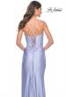 Picture of: Bustier Top Jersey Prom Dress with Intricate Lace Up Back in Light Periwinkle, Style: 32256, Back Picture