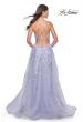 Picture of: Gorgeous Pastel Sequin Beaded Floral A-Line Tulle Dress in Light Periwinkle, Style: 32349, Back Picture