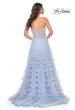 Picture of: A-Line Ruffle Tulle Prom Dress with Sweetheart Top in Purple, Style: 32447, Back Picture