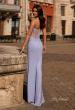 Picture of: Sparkling Long Prom Dress with Rhinestones and Ruching in Light Periwinkle, Style 32578, Back Picture