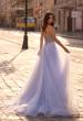 Picture of: Rhinestone Embellished Corset with Lace Up Back and Tulle Skirt in Light Periwinkle, Style 32703, Back Picture