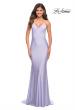 Picture of: Sparkling Pastel Jersey Gown with Open Back in Light Periwinkle, Detail Picture 1