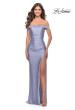Picture of: Rhinestone Off the Shoulder Dress with Lace Up Back in Light Periwinkle, Style: 31276, Detail Picture 1