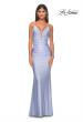 Picture of: Rhinestone Prom Dress with Lace Applique Side Panels in Light Periwinkle, Style: 31301, Detail Picture 1