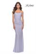 Picture of: Jeweled Modified Scoop Neck Jersey Dress with Open Back in Bright Colors in Light Periwinkle, Style: 31414, Detail Picture 1