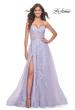 Picture of: Sweetheart Strapless Tulle A-Line Prom Dress with Lace Details in Light Periwinkle, Style: 32145, Detail Picture 1