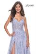 Picture of: Gorgeous Pastel Sequin Beaded Floral A-Line Tulle Dress in Light Periwinkle, Style: 32349, Detail Picture 1