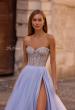 Picture of: Stunning Prom Dress with Rhinestone Lined Corset Top in Light Periwinkle, Style 32811, Detail Picture 1