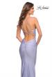 Picture of: Jersey Prom Dress with Rhinestone Detail on Straps in Light Periwinkle, Style: 30446, Detail Picture 2