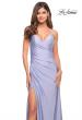 Picture of: Jersey Gown with Wrap Style Front and Rhinestones in Light Periwinkle, Style: 30465, Detail Picture 2