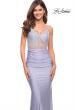 Picture of: Jersey Dress with Sparkling Rhinestone Illusion Bodice in Light Periwinkle, Style: 30477, Detail Picture 2