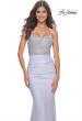 Picture of: Gorgeous Rhinestone Bodice with Ruched Jersey Skirt Prom Dress in Light Periwinkle, Style: 31989, Detail Picture 2
